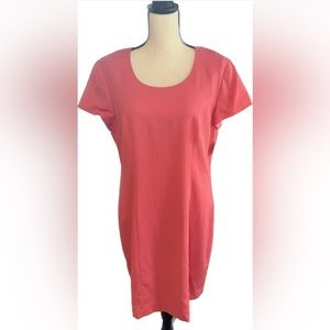 Saks Atrium Collection Vintage 80’s Women’s Pink Pencil Dress 12 Zippered back